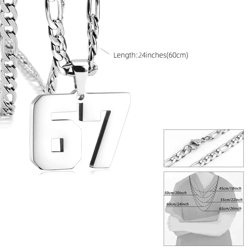 Collana con ciondolo numero 67: un pezzo unico per ogni fashionista