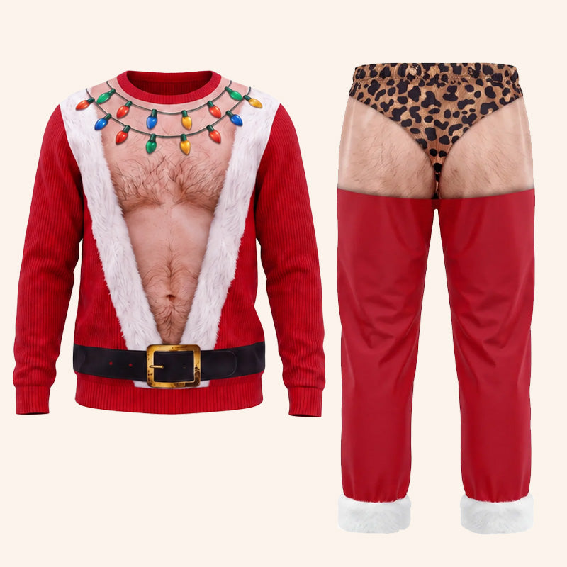 Pantaloni divertenti con luci natalizie sul sedere 🎄