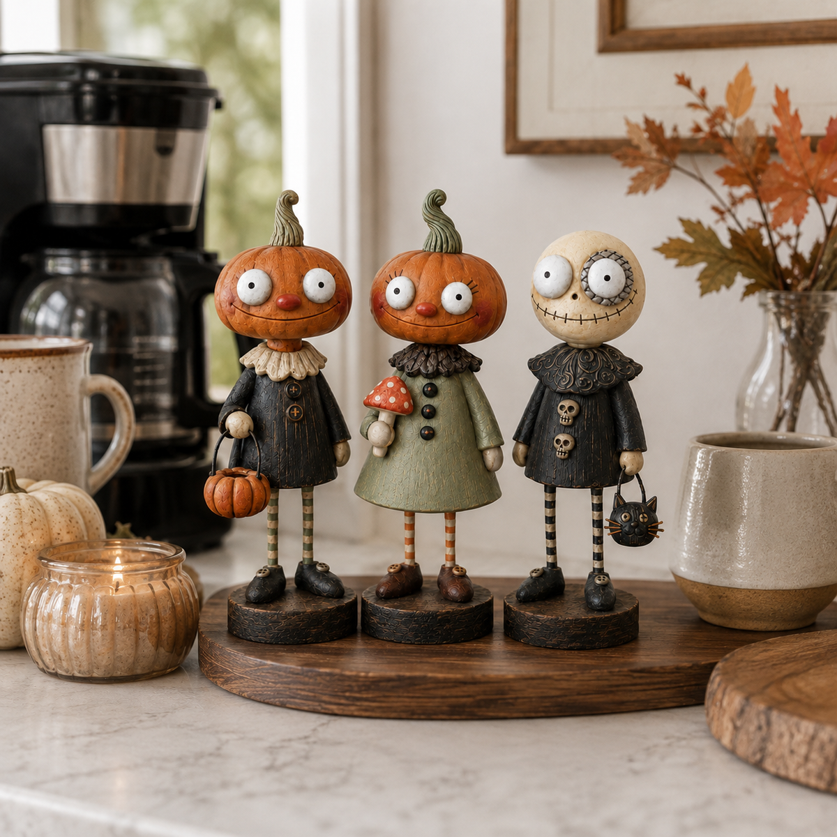 🎃Amici delle zucche primitive – Collezione di statuine vintage di Hallowee