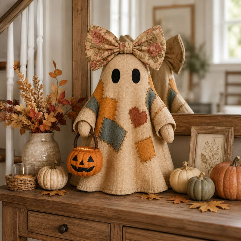 Decorazione fantasiosa con fantasmi in patchwor
