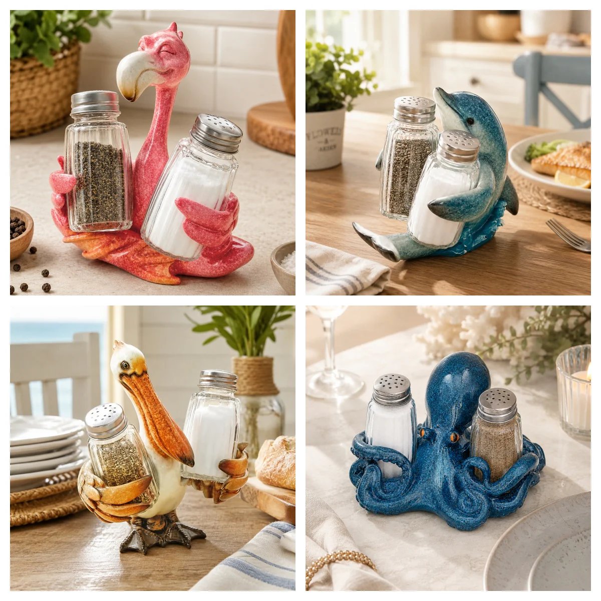 🐬Set di saliere e pepiere a forma di animali costier