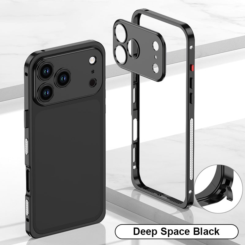 Custodia mobile con lente in metallo e telaio in lega di alluminio