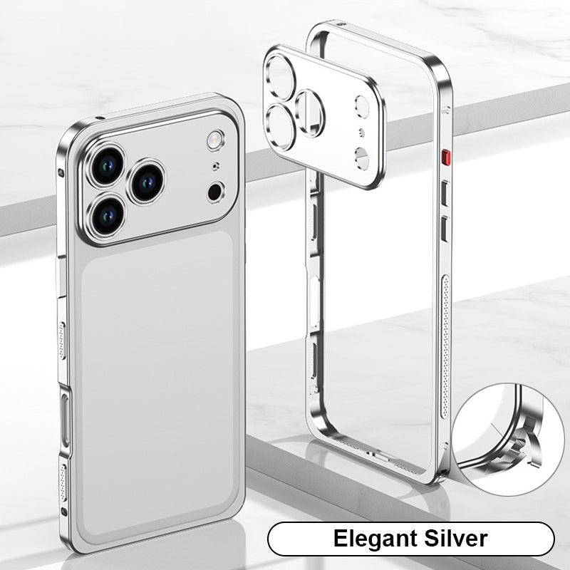 Custodia mobile con lente in metallo e telaio in lega di alluminio