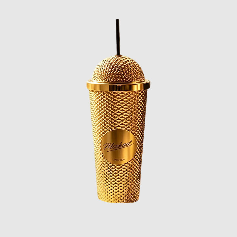 Bicchiere a forma di microfono Superstar | Unico bicchiere nei colori oro e ner