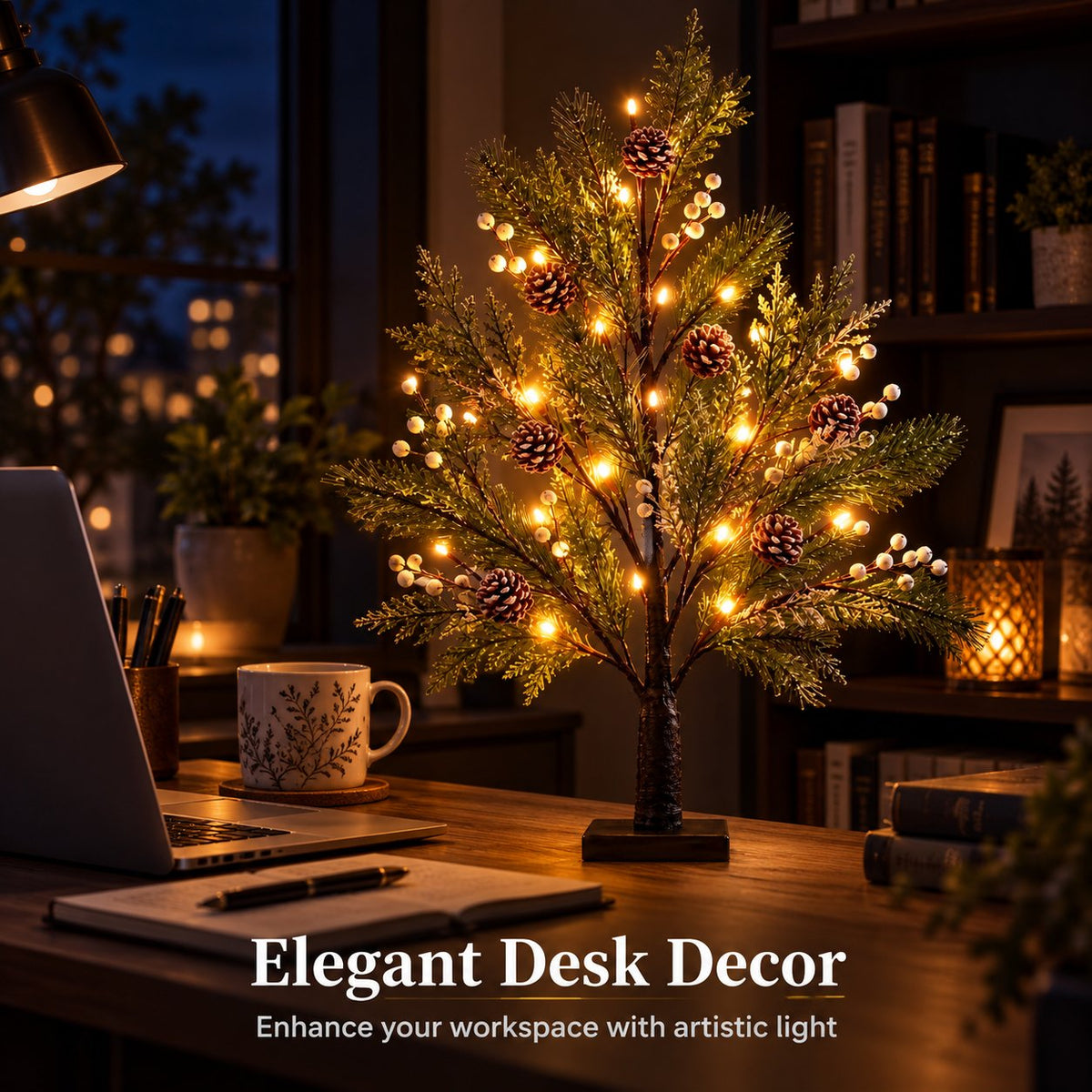 🎄💡 Albero illuminato a LED – Eleganza naturale per ogni stagione 🌿✨