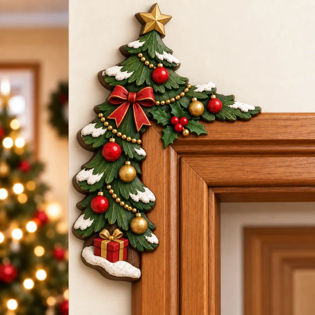 ⏰ULTIMO GIORNO: SCONTO DEL 50% 🎅Decorazione angolare per telaio della porta “Peekaboo” natalizi