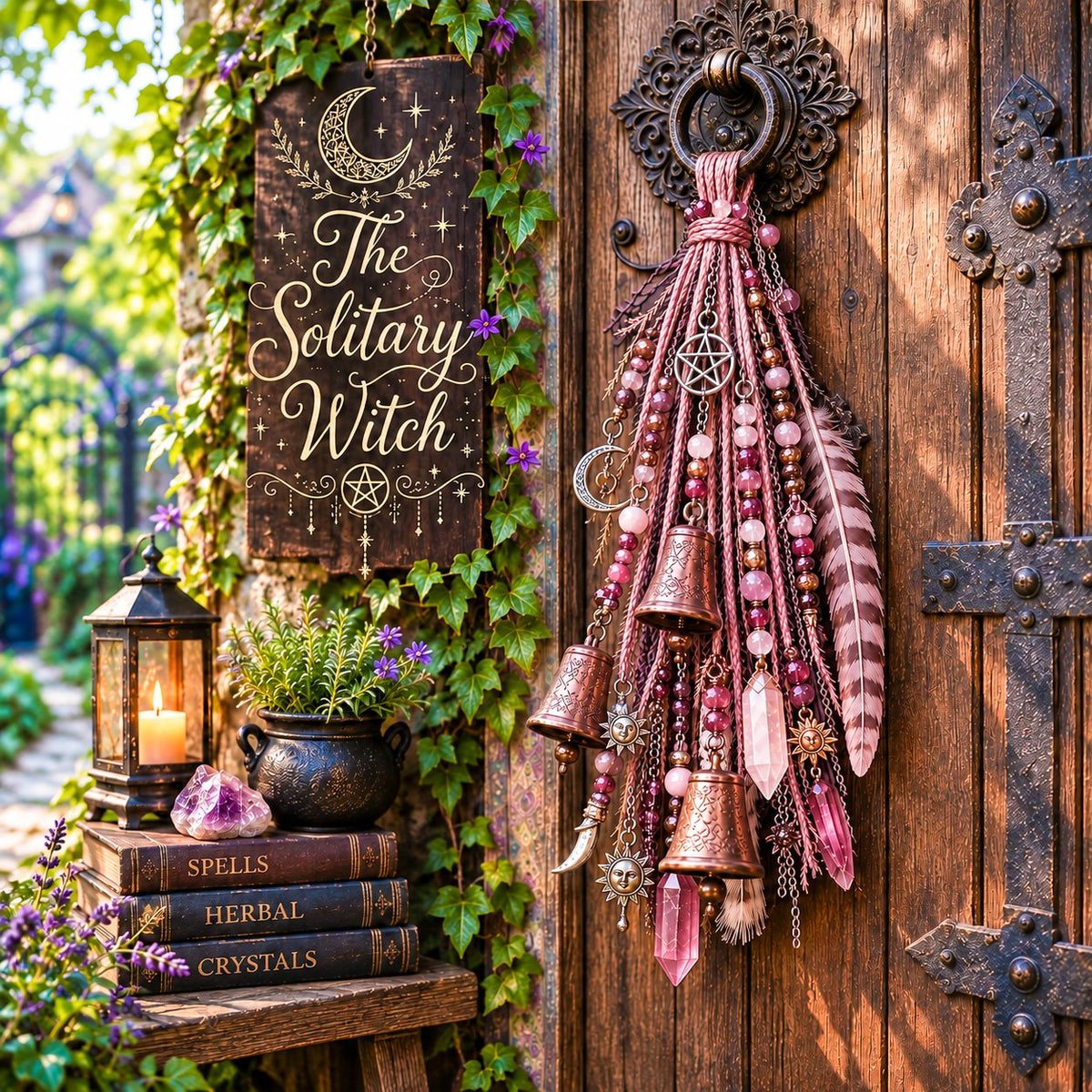 🔮Campanellino decorativo per porta a tema streghe | 🌙Campanelli, cristalli e decorazioni sospese a tema celeste