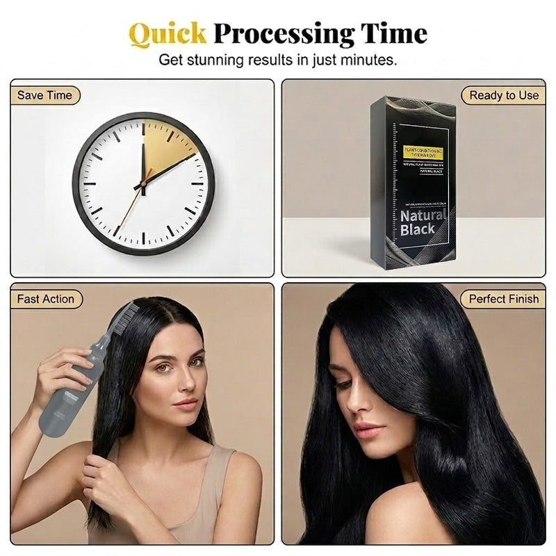 ✨ SCONTO DEL 50% A TEMPO LIMITATO! 🌿 Tinta per capelli a base vegetale da applicare con il pettine – Facile da usare, copre i capelli bianchi, formula nutriente