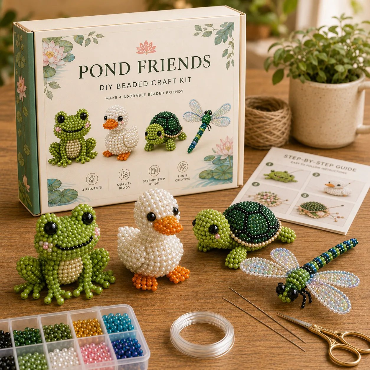 🧵✨ Kit fai da te per creare piccoli animaletti in 3D con perlin