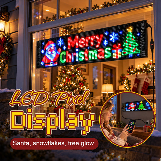 Display LED pixel natalizio intelligente controllato tramite ap