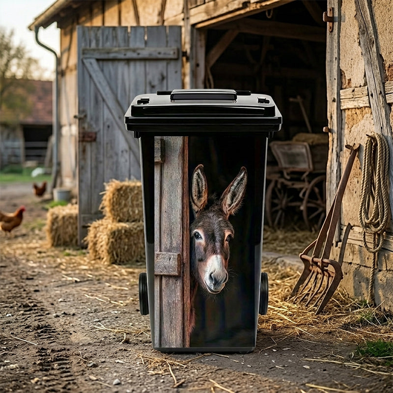 🐮 Adesivo per cestino con stampa floreale “Highland Cow”