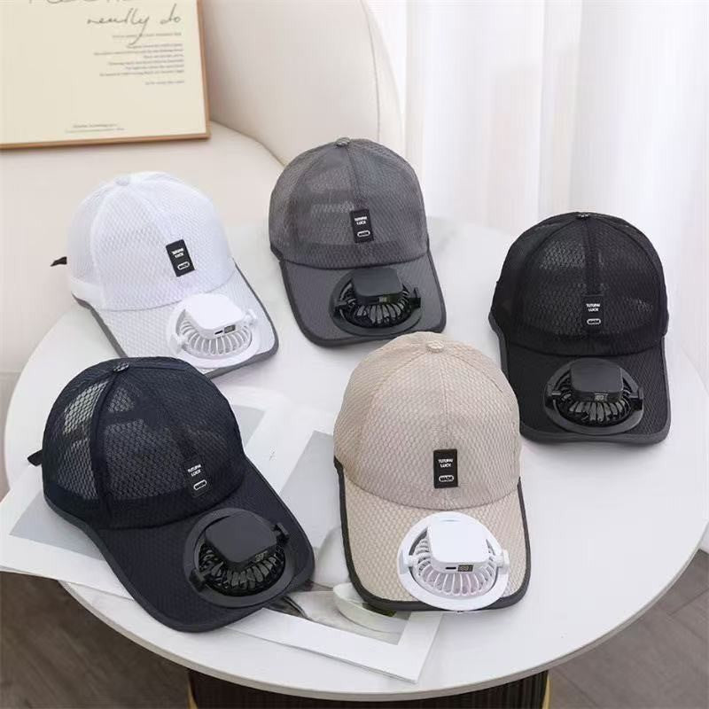 Cappellino con ventola alimentata a energia sola