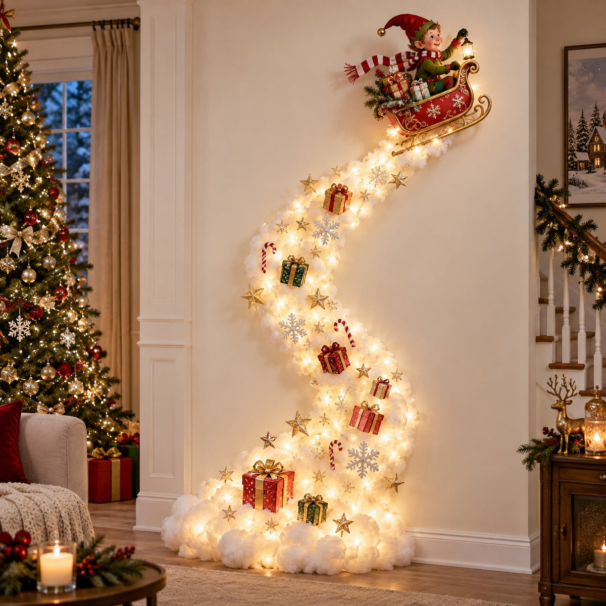 ✨Applique “Christmas Magic Trail” – Un po’ di magia natalizia direttamente sulla tua parete