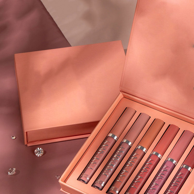 Set di lucidalabbra in bombolette spray antiaderenti in confezione regal