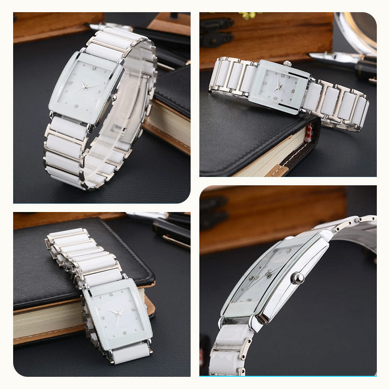 ⌚ Orologio da moda quadrato in ceramica con movimento al quarzo