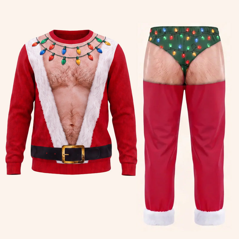 Pantaloni divertenti con luci natalizie sul sedere 🎄