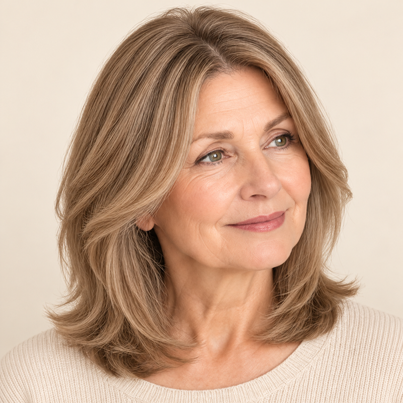 Topper per capelli dall'aspetto naturale per donn
