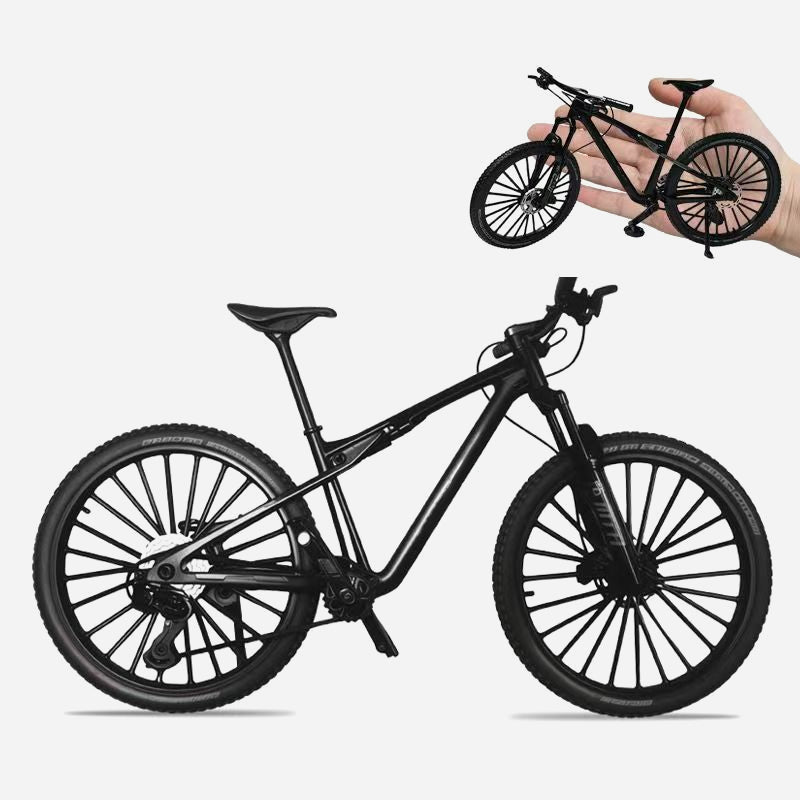 Modello da collezione in lega di una mountain bike con sospensioni anteriori e posterior