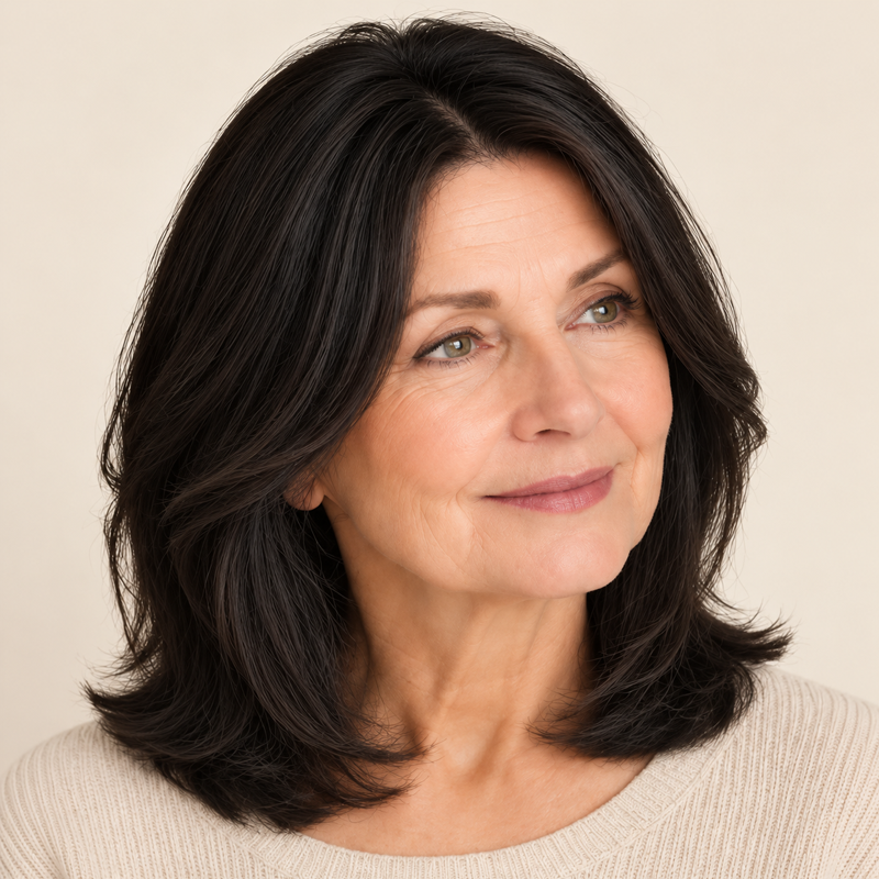 Topper per capelli dall'aspetto naturale per donn