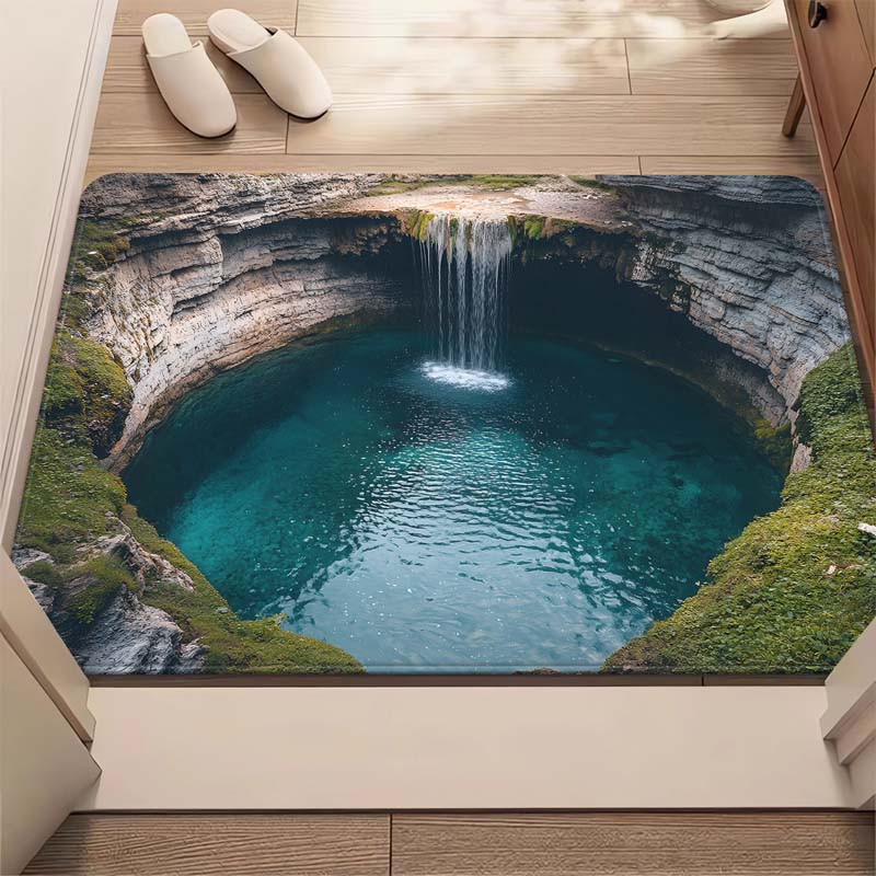 Zerbino antiscivolo stampato HD con motivo Endless Abyss e illusione visiva