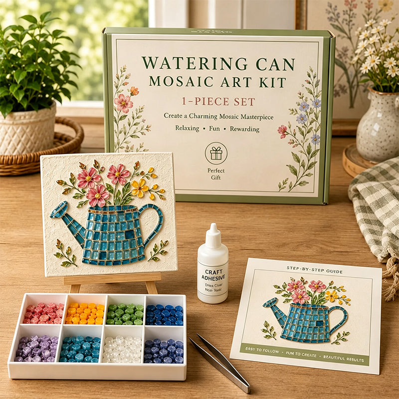 Kit per la realizzazione di un mosaico a forma di annaffiatoio