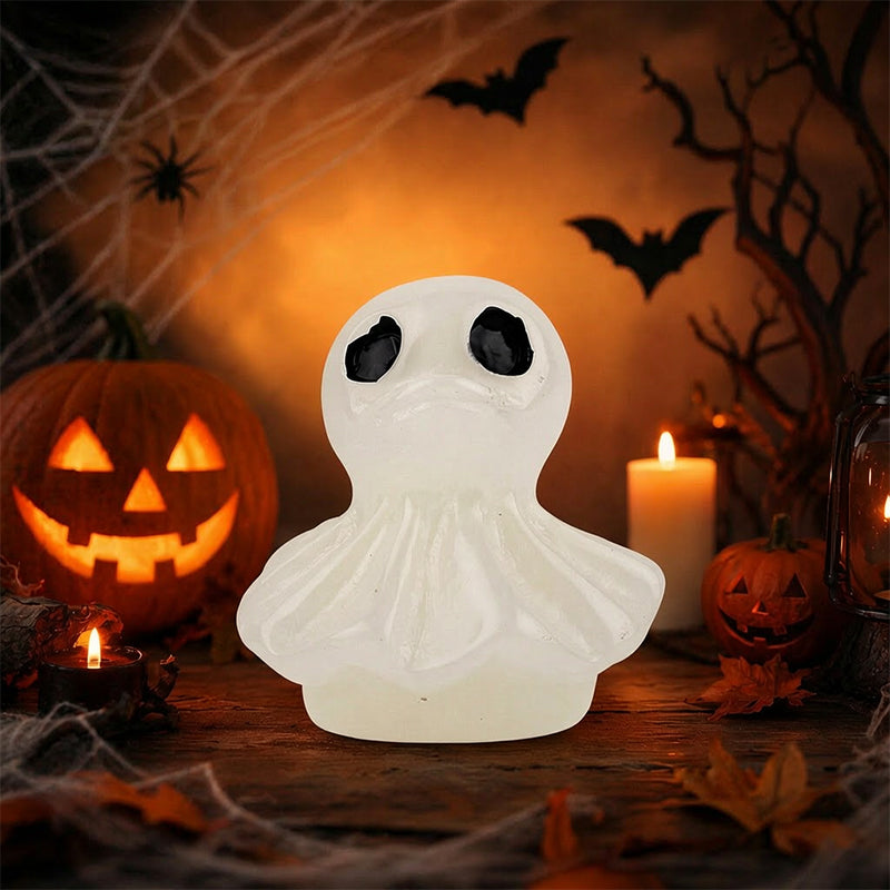 🎃🐤 Mini paperelle in resina per Halloween — 12 modelli spettrali, decorazioni minuscole da 1 pollice