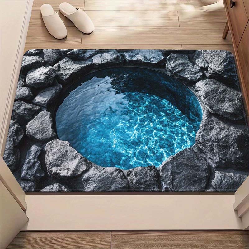 Zerbino antiscivolo stampato HD con motivo Endless Abyss e illusione visiva