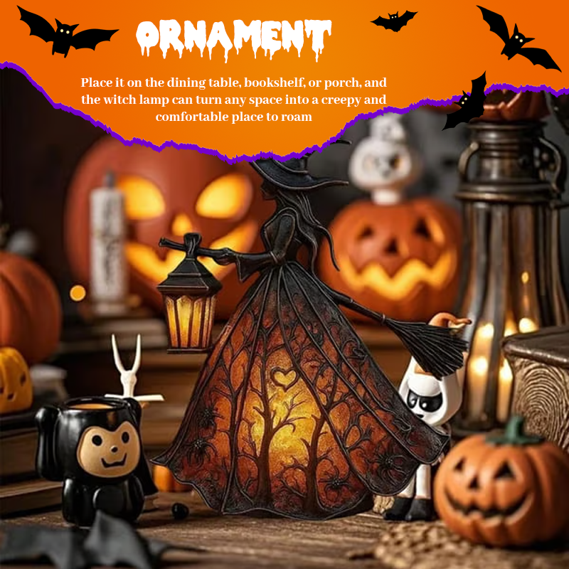 Lampada a forma di strega di Hallowee