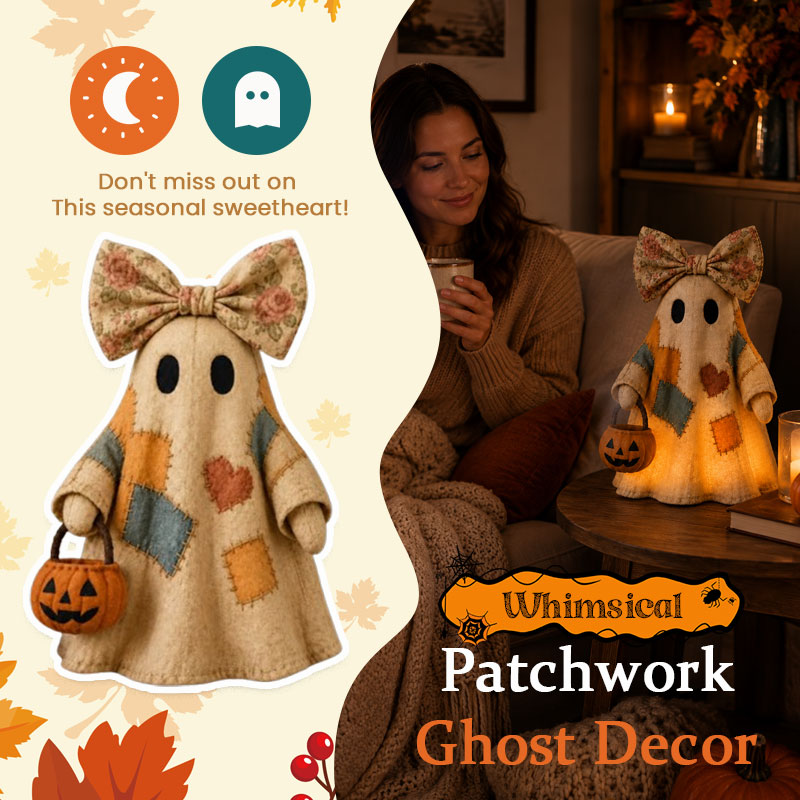 Decorazione fantasiosa con fantasmi in patchwor