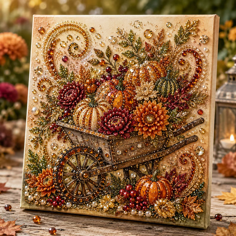 🍂💎 Kit per dipingere con le perle autunnali – Un rilassante progetto fai da te per creare scintillanti opere d'arte autunnali 🖌️