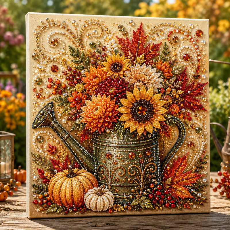 🍂💎 Kit per dipingere con le perle autunnali – Un rilassante progetto fai da te per creare scintillanti opere d'arte autunnali 🖌️