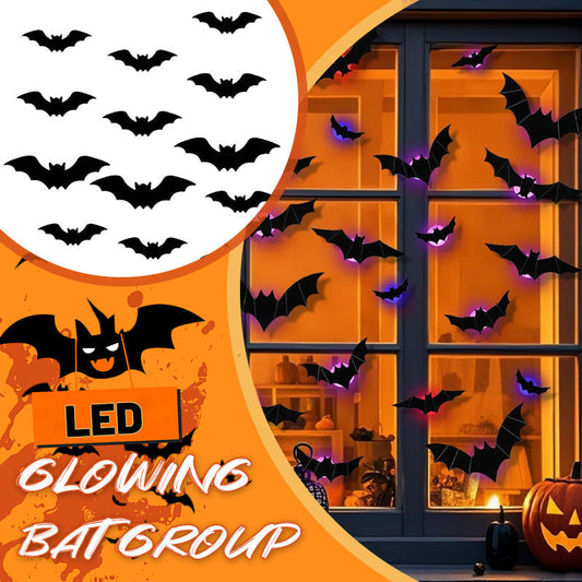 Gruppo di pipistrelli luminosi a LED