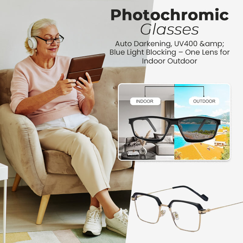 Occhiali fotocromatici – Oscuramento automatico, protezione UV400 e filtro della luce blu