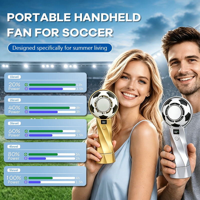 Ventilatore portatile da calcio 2026 – Mini ventilatore turbo ricaricabile