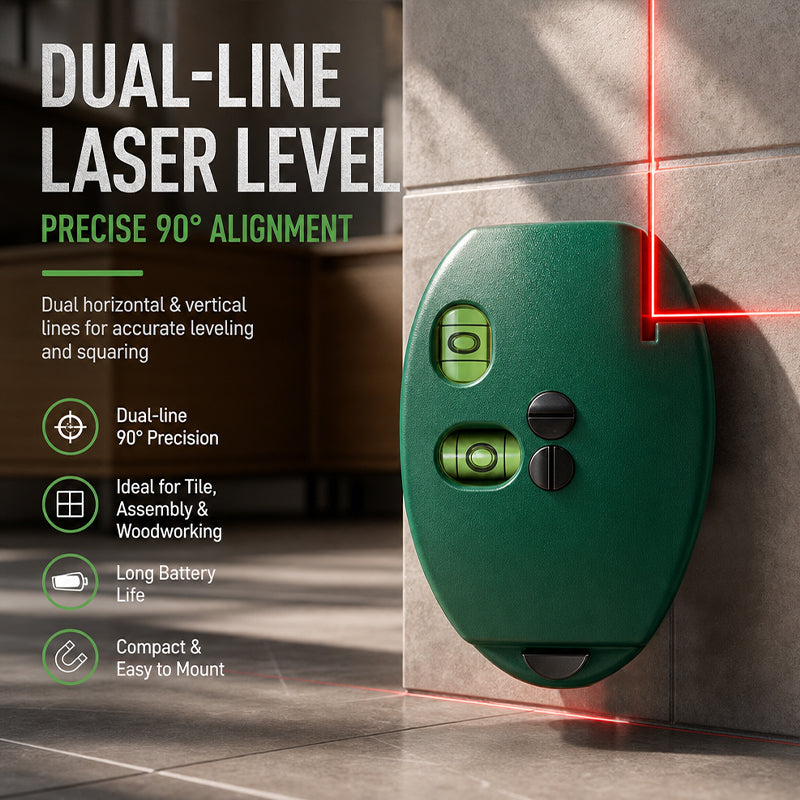 📐🛠Dite addio a piastrelle storte, scaffali irregolari e tempo sprecato! ⚡90 gradi ad angolo retto Livello laser a infraross