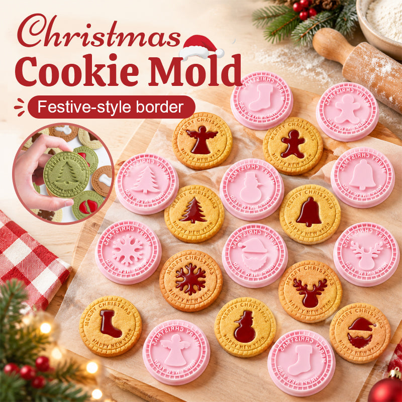 Set di stampi 3D per biscotti ripieni a tema natalizi