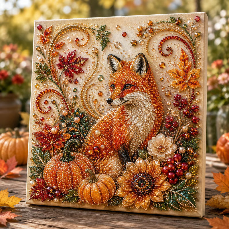 🍂💎 Kit per dipingere con le perle autunnali – Un rilassante progetto fai da te per creare scintillanti opere d'arte autunnali 🖌️