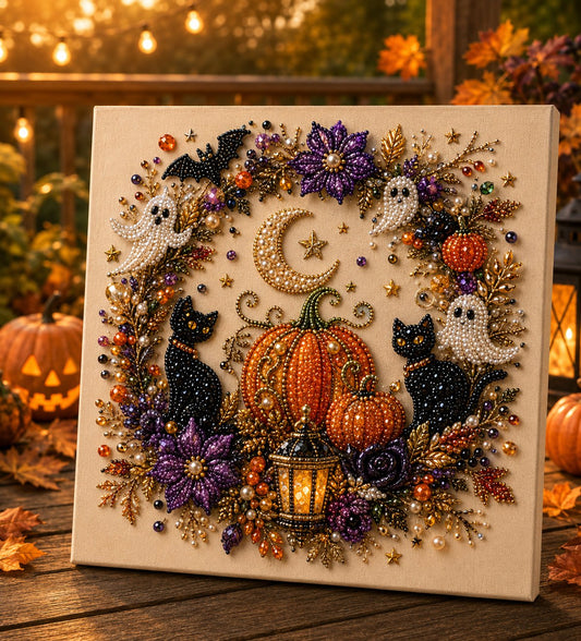 👻✨ Kit fai da te “Halloween Pearl Art” – Trasforma piccole perline in una magia inquietante e carina
