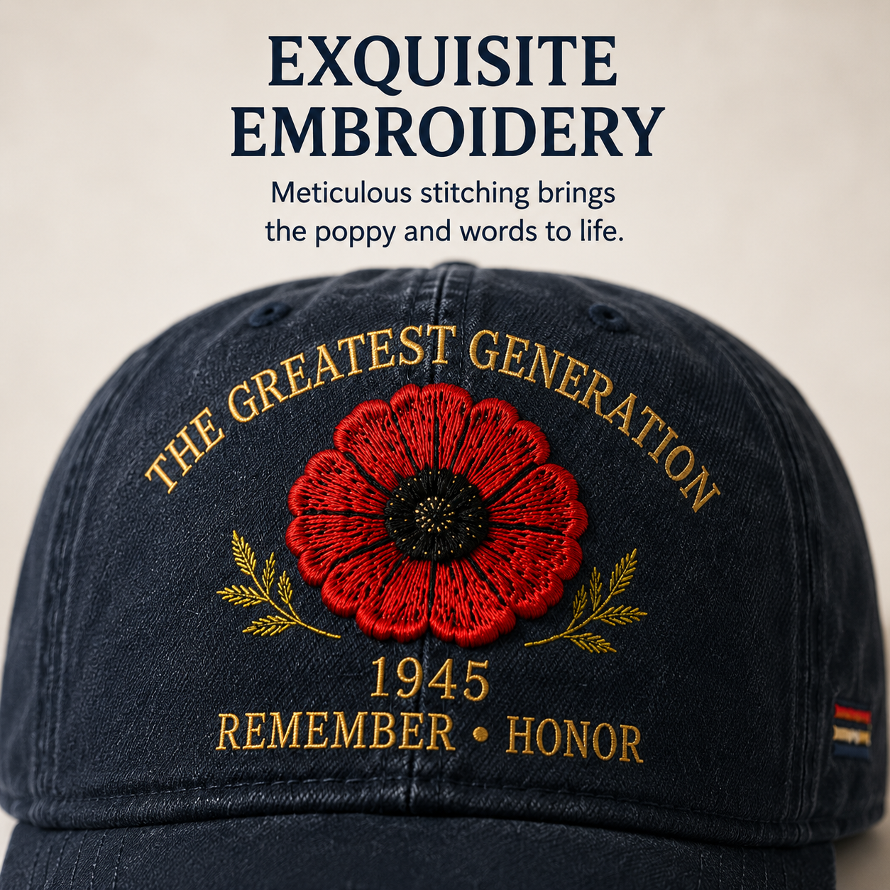 🎖️🌺 L'eredità di una generazione — Cappellino con papavero commemorativo del 194