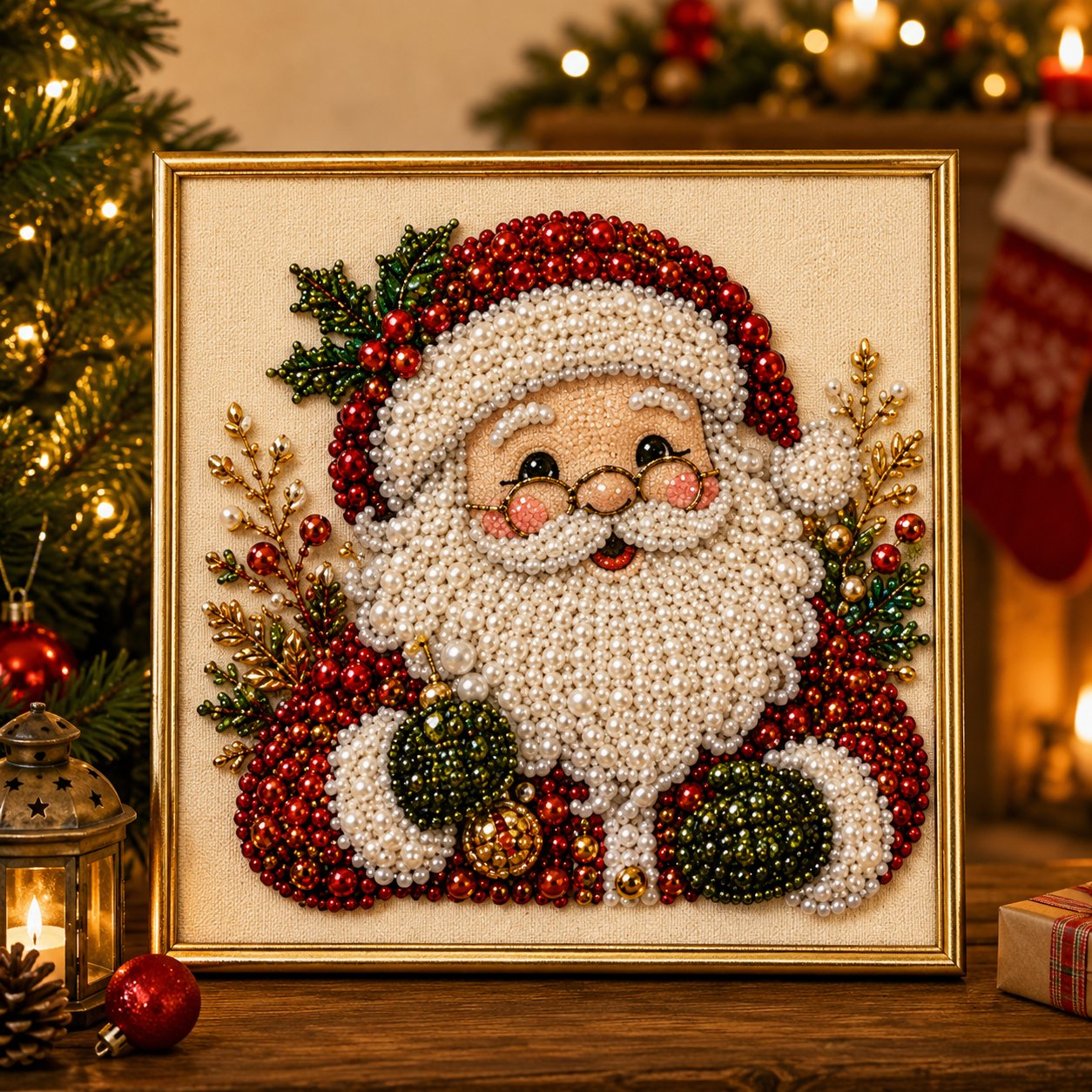 🧘Rilassante e adatto ai principianti - 🎨💎Kit fai da te per un quadro natalizio con perline e diamant