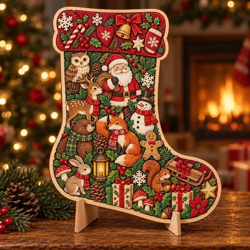 🎄Puzzle natalizio in legno con supporto | 9 motivi festivi da assemblare ed esporre