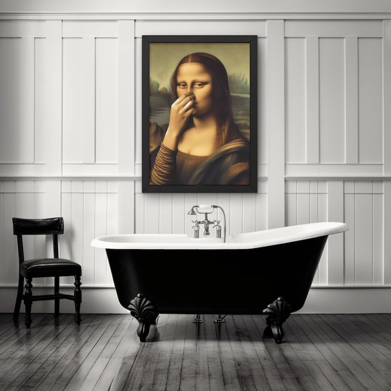 Decorazioni divertenti e retrò per il bagno/la stanza