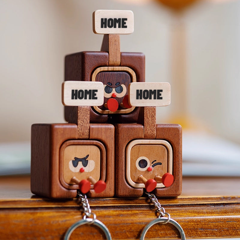 Portachiavi magnetico in legno con confezione creativa