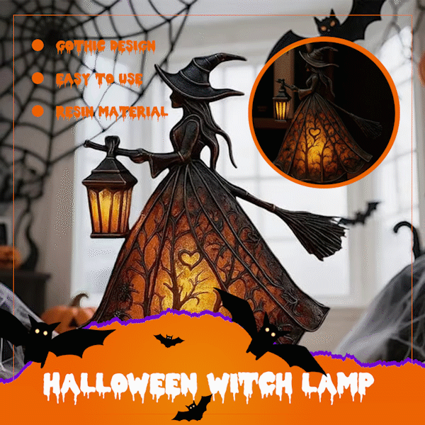 Lampada a forma di strega di Hallowee