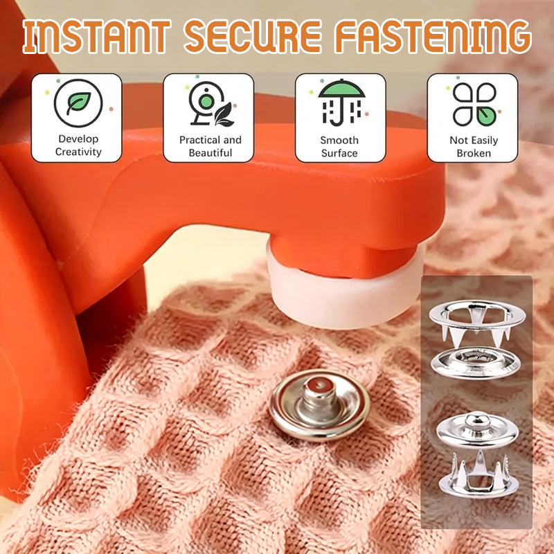 Attrezzo per l'installazione di fibbie a cinque punte – Attrezzo + confezione da 50 pezz