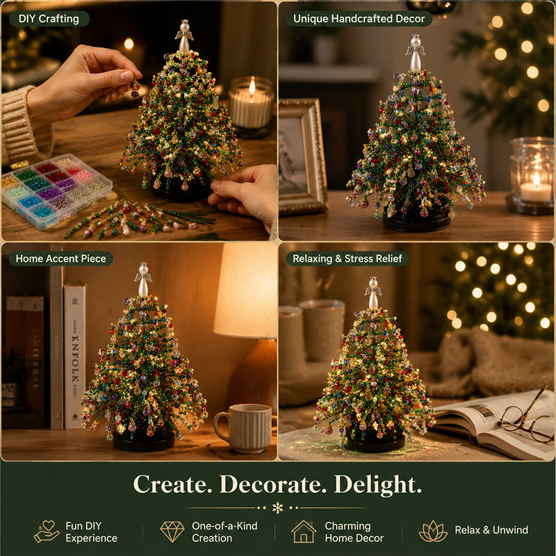 Kit fai da te per albero di Natale con perlin
