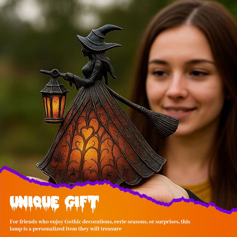 Lampada a forma di strega di Hallowee