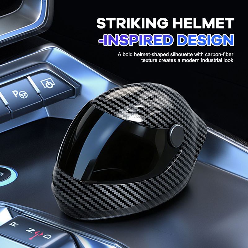 🔧 Portasigarette per auto in stile casco da moto