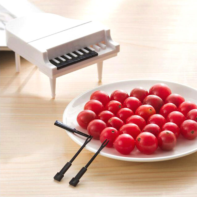 Design innovativo - Forchetta da frutta - Oggetto decorativo a forma di pianofort