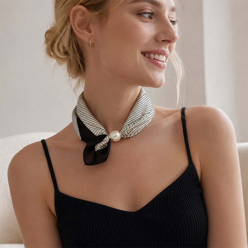 🤍 Collana con sciarpa di perle e chiusura magnetica - Chiusura magnetica, stile istantaneo in pochi secondi! ✨📦